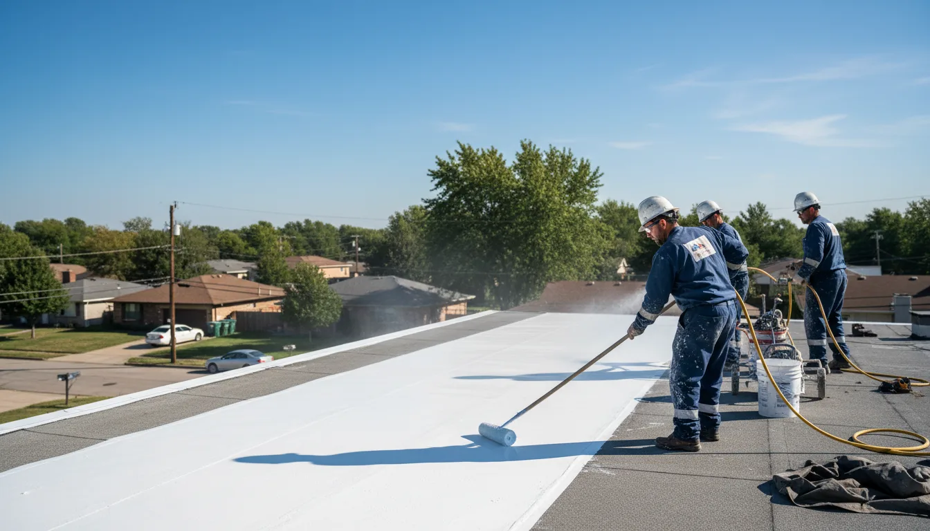 Commercial roof coating in Wisner, LA near me